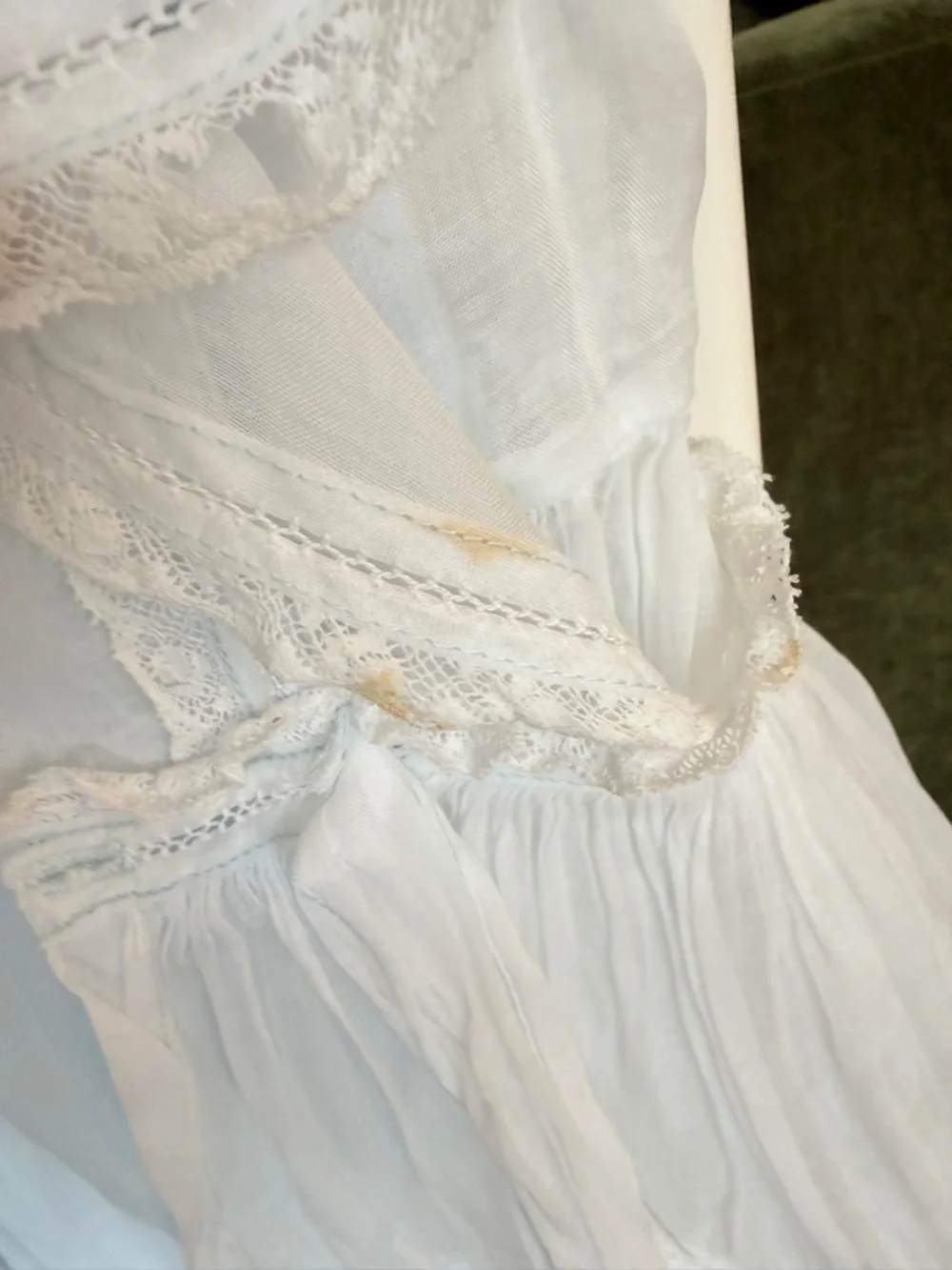 Vintage Bonnie Maid Dallas TX Baby Dress Set – White & Pale Blue 3‑Piece Outfit